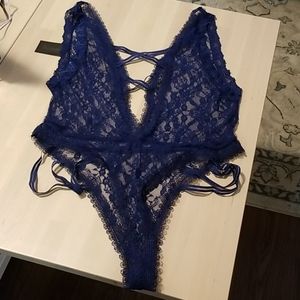 Fredericks of Hollywood Blue lingerie 2X